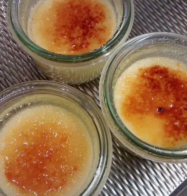 Sous vide crème brûlée.